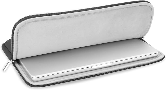 RAINYEAR Laptop Sleeve Case Compatible with 13.3 Inch Notebook Computer Chromebook 14" MacBook Pro/Max M1 M2 M3 M4 M5 Soft Bag Protective Cover with Accessories Pouch (Gray, Upgraded Version)