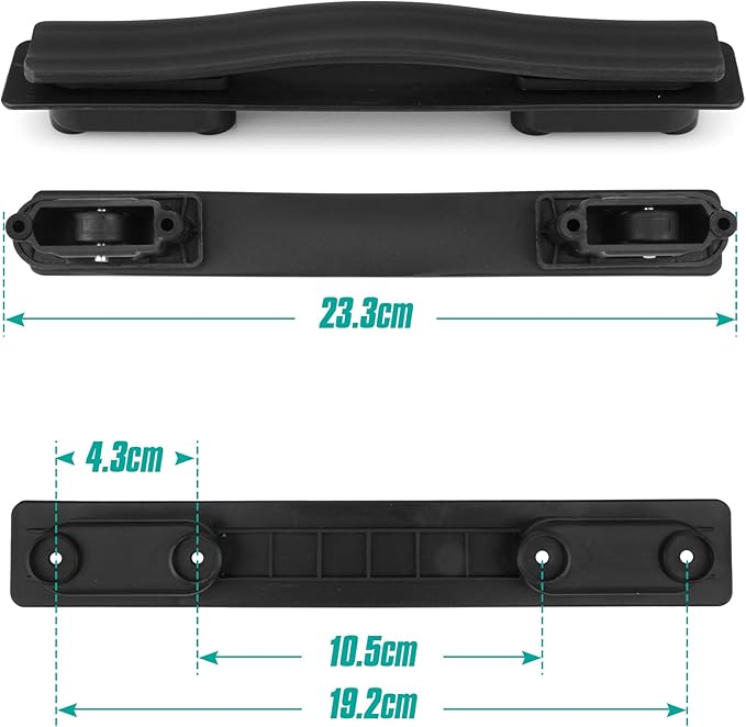 Suitcase Handle Replacement, Plastic Spare Strap Handle Grip Replacement Part Black for Luggage Case Repair (B110)