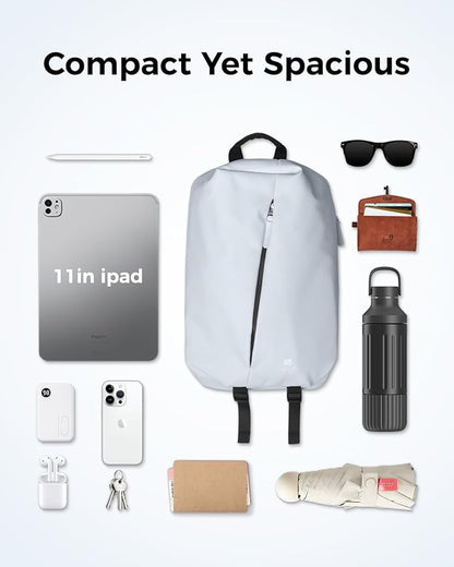 pack all 12L Water-Resistant Backpack, Lightweight Daypack for Men & Women, Hiking & Travel Backpack with Multiple Pockets, Compact for College, Sports, Cycling (Blue-Gray)