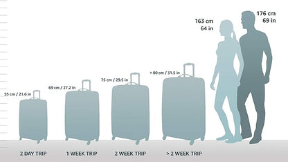 Samsonite Omni PC Hardside Expandable Luggage with Spinner Wheels, Silver, Checked-Large 28-Inch