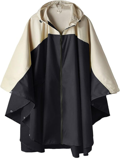 SaphiRose Unisex Rain Poncho Waterproof Raincoat Hooded for Adults Women with Pockets