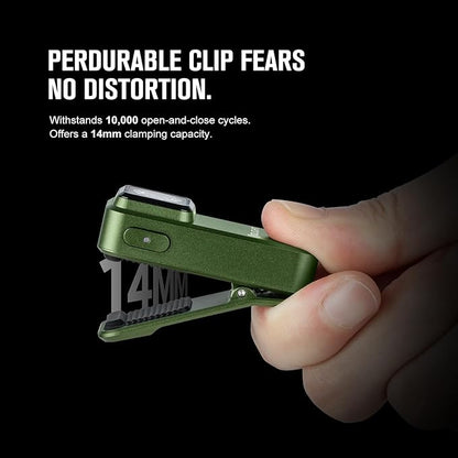 OLIGHT Oclip Rechargeable EDC Flashlight 300 Lumens Dual Sources Compact Pocket Clip Light, Convenient USB C Charging, Magnetic Flash Lights for Working, Cycling, Emergency, Signaling Tool(OD Green)
