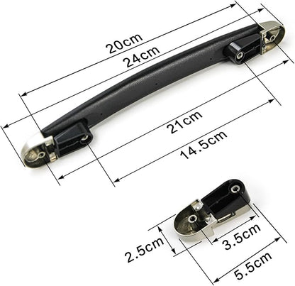 Suitcase Handle Replacement, Plastic Spare Strap Handle Grip Replacement Part Black for Luggage Case Repair (B005)