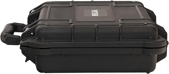 MEIJIA All Weather Waterproof Hard Camera Case,Hard Case,With Customized Fit Foam Included, Elegant Black,Fit for Drones,camera,lens (13.39"x11.61"x3.93")