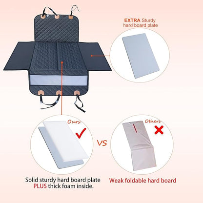 Paw Jamboree Large Dog Car Seat Cover for Back Seat Half Dog Hammock for Car for Large Dogs