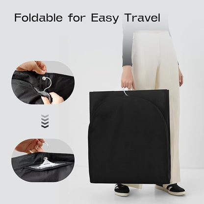 3 Pack Heavy Duty Garment Bags for Travel Suit Bags, Dress Bags, Garment Bags for Hanging Clothes with Pockets Men's Suit Holder for Shirts, Coats, Dresses (Black, 3Pack 40")