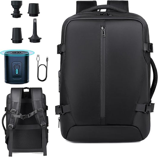 Vacuum Backpack Travel with Pump,60L Expandable Backpack with Lock,Multifunctional Portable Storage Commuter Backpack
