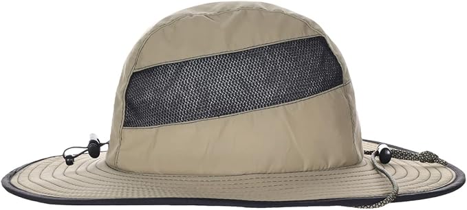 Panama Jack Men's Sun Hat - Nylon Boonie Bucket, Packable, 3 1/4" Big Brim, UPF 50+ UVA/UVB Sun Protection