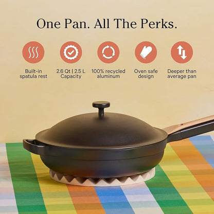 Our Place Always Pan 2.0 | 10.5" Ceramic Pan with Modular Lid, Steamer Basket & Spatula | Patented 10-in-1 Nonstick, Non-Toxic Cookware Made Without PFAS | Induction & Oven-Safe up to 450°F | Char