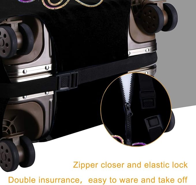 Travel Suitcase Protector Black Girl Elastic Protective Washable Luggage Cover With Concealed Zipper Suitable For 18-32 Inch (S (for 18--21 inch luggage))