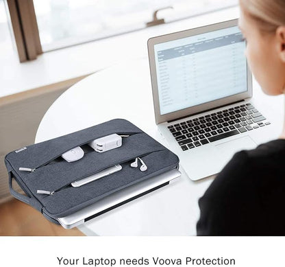 Voova 15.6 16 Inch Laptop Sleeve Case Compatible with MacBook Pro 16 M1/M2/M3/M4 Max 2019-2025, 15.6-16” Hp Lenovo Acer Asus, Waterproof Slim Computer Bag Cover with Handle, Dark Grey