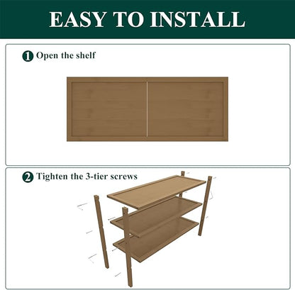 Smiry Bamboo Shoe Rack, 3 Tier Shoe Organizer for Entryway & Closet, Stackable Free Standing Storage Shelf for Shoes, Bags & Plants, Walnut
