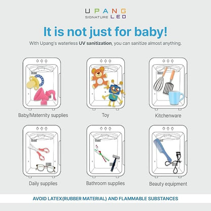 Signature UV LED Waterless Baby Bottle Sanitizer Large Capacity UV All-in-One Household Cleaning Sanitizing (Nordic Grey)