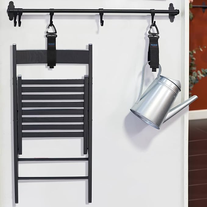 Trilancer Hook-and-Loop Storage Straps with Triangular Buckle to Hang on Walls, for Garage Organization and Storage, for Cables, Wires, Rope, Hoses, Tools of Home, Workshop, Studio, Shop（6L）