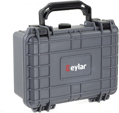 Eylar Protective Hard Case Water & Shock Proof w/Foam TSA Approved 8.12 inch 6.56 inch 3.56 inch (Gray)