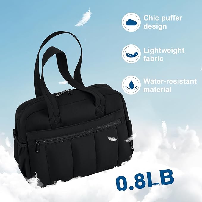 Gym Bag for Women, Large Capacity Duffel Bag with Crossbody Strap, Lightweight Sports Bag for Workout & Travel.Black