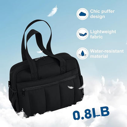 Gym Bag for Women, Large Capacity Duffel Bag with Crossbody Strap, Lightweight Sports Bag for Workout & Travel.Black