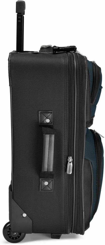 Travel Select Amsterdam Softside Expandable Luggage with Rolling Wheels, Navy, 21-Inch Carry-on