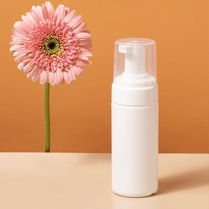3-Pack Travel-Sized Foaming Pump Bottles - Empty Foaming Liquid Soap Dispensers - for Refillable Travel Hand Soap Shampoo Foaming Castile Cosmetics - BPA Free (100ml/3.3oz) (White)
