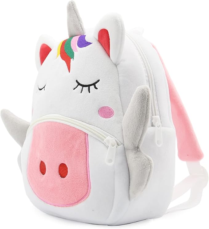Cute Toddler Backpack,Cartoon Cute Animal Plush Backpack Toddler Mini School Bag for Kids Age 2-4 Years Old(Unicorn)