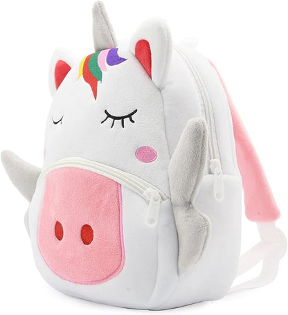 Cute Toddler Backpack,Cartoon Cute Animal Plush Backpack Toddler Mini School Bag for Kids Age 2-4 Years Old(Unicorn)