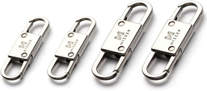 Mizeer 2 Size Clip Theft Deterrent - Anti Theft Zipper Clips Keep Zipper Closed - Silver for Backpacks, Purses (4pcs)