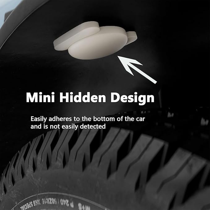 GPS Car Tracker, Tracker Device for Vehicles,No Monthly Fee Car GPS Tracker Work with Apple Find My(iOS Only),Mini Hidden Car Tracker with Magnetic Case (White,2PCS)