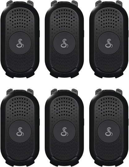 Cobra PX280 Compact Portable FRS Two-Way Radios - IP54 Certified Durability, Dock Charging, 12-Hour Battery Life, Compact Wearable Form Factor Professional Walkie Talkies for Business (6-Pack)