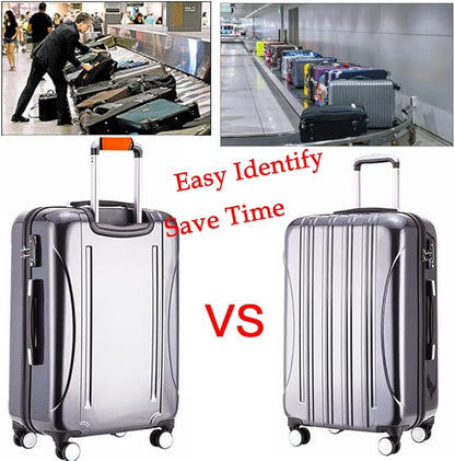 5pcs Neoprene Luggage Handle Wrap for Suitcase Identifier Luggage Makers Covers Wraps Travel Accessories - Fluorescent Orange