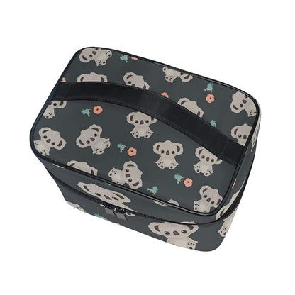 senya Cosmetic Bag Cartoon Koala Travel Makeup Organizer Bag Portable Train Case for Women Girls