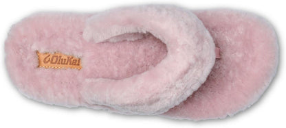 OLUKAI Kipe'a Heu Women's Sandal Slippers, Soft & Comfortable Shearling-Wrapped Straps, Durable Rubber Outsoles for All-Day Wear, Causal & Cute Everyday Style