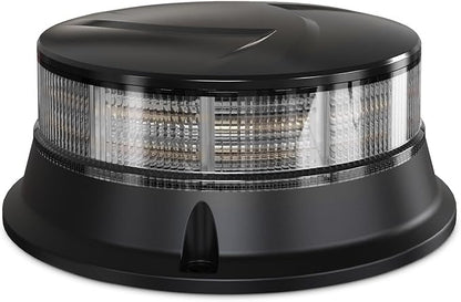 Agrieyes Smoke Lens Beacon Light 4.2Inch, Amber Flashing Safety Warning Lights Permanent Mount, LED Emergency Strobe Lights for Vehicles,