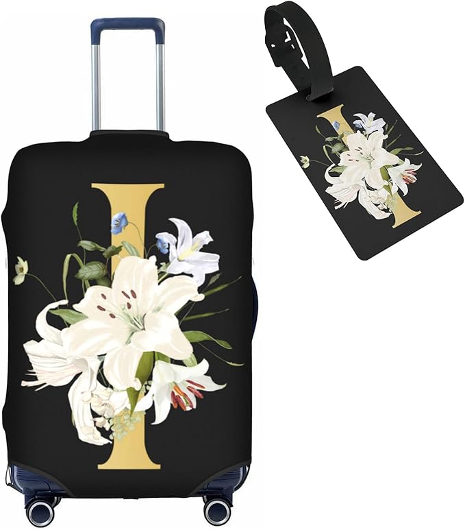 Decorative I Suitcase Protectors Elastic Washable Luggage Covers With Concealed Zippers For 18-32 Inch Luggage (Size S: Fits 18-21 Inch)