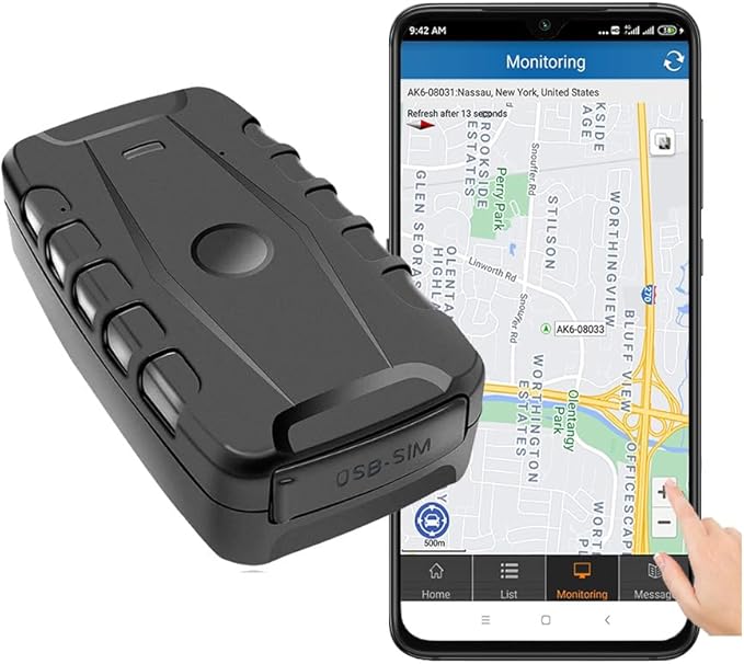 Magnetic GPS Tracker for Vehicles Tracking Device for Cars Hidden Long Battery Life Car Tracker Device Hidden for Trailer Motorcycle Truck Fleet GPS Tracker One Month Subscription Included