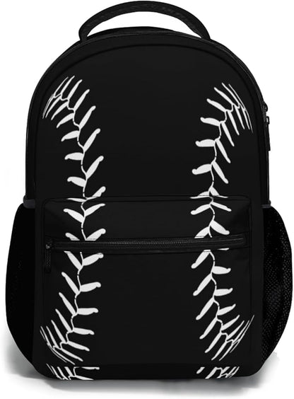 American Flag Baseball Print Backpack, Laptop Backpack with Multiple Pockets for Adult Hiking Travel Work 17 Inch