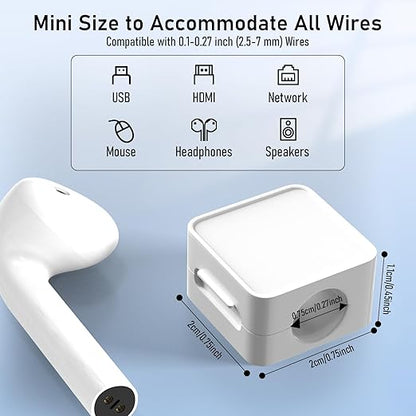 ELZO 12Pack Magnetic Cable Clips,Cord Organizer Holder for Cable Management,Strong Adhesive Charger Wire Organizer Keeper Magnetic Easy Open for Home,Office,Car,Desk,Nightstand