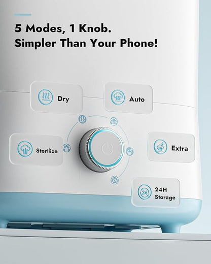 Papablic Baby Bottle Sterilizer and Dryer Pro, Esterilizador De Biberones, Electric Steam Sterilizer for Baby Bottles, Pacifiers, and Pump Parts, Large Capacity 10 Bottles