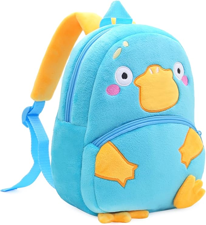 Cute Toddler Backpack,Cartoon Cute Animal Plush Backpack Toddler Mini School Bag for Kids Age 2-4 Years Old(Platypus Blue)