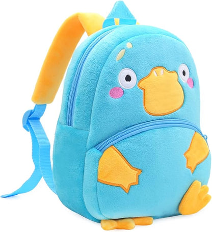 Cute Toddler Backpack,Cartoon Cute Animal Plush Backpack Toddler Mini School Bag for Kids Age 2-4 Years Old(Platypus Blue)