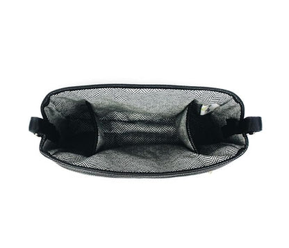 Itzy Ritzy Adjustable Stroller Caddy and Organizer Bag Featuring Front Zippered Pocket, 2 Built-In Interior Pockets & Adjustable Straps to Fit Nearly Any Stroller (Coffee and Cream)