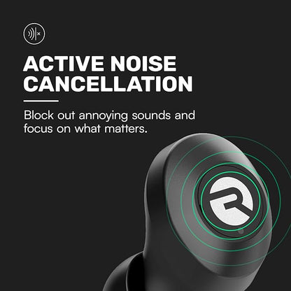 Raycon Everyday Earbuds Classic Bluetooth Wireless with Microphone - Stereo Sound, Active Noise Canceling, in-Ear Bluetooth Headset True Wireless Earbuds 32 Hours Playtime (Purple)