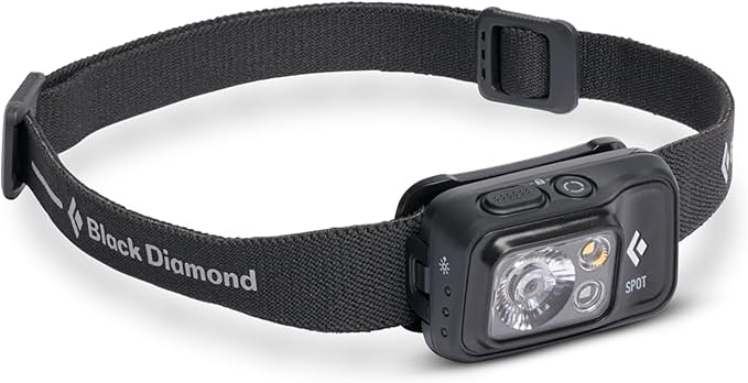 BLACK DIAMOND Spot 400 Headlamp | 400 Lumens Brightness, Dimmable | Waterproof & Durable | 3X AAA Battery Operated (Included) | Black