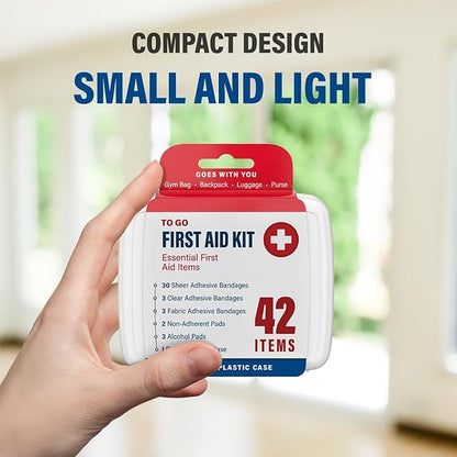 DecorRack 4200 Piece First Aid Kit, 48 Individual Boxes of 42 Items Each, First Aid Kits for Minor Cuts, Scrapes, Travel, Car, Home, Work, Field Trips or Camping (4200pcs, 100 Pack)