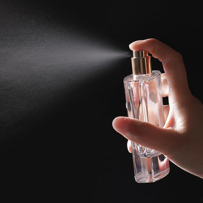 50ml/1.7 Oz Glass Spray Bottle Perfume Atomizer,Empty Refillable Perfume Spray Bottle with 3 Kinds of Dispenser (A6)