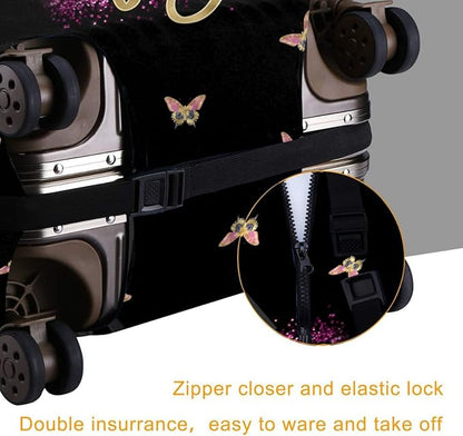 Travel Suitcase Protector Light skin african american Elastic Protective Washable Luggage Cover With Concealed Zipper Suitable For 18-32 Inch(XL (for 29--32 inch luggage))