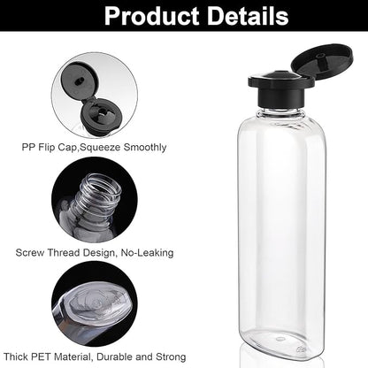 Travel Shampoo and Conditioner Bottles 7.7oz 9 Pack Leak Proof Squeeze Bottles with Flip Cap Refillable Containers Plastic Travel Bottle for Toiletries for Lotion Shampoo Conditioner