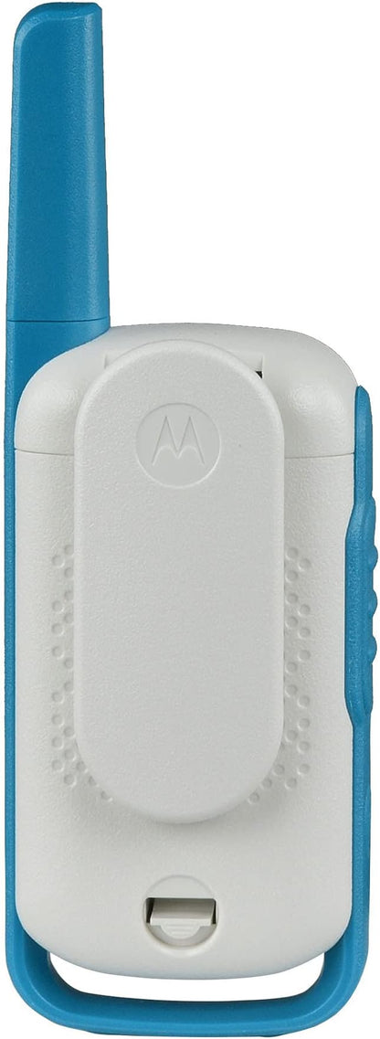 Motorola Solutions, Portable FRS, T114TP, Talkabout, Two-Way Radios, Battery Operated, 22 Channel, 16 Mile, White/Blue, 3 Pack