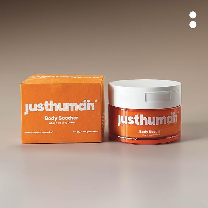 JustHuman Whip-it-up Jelly Cream - Deep Moisture Body Soother with Aloe Vera, Shea Butter, Centella Asiatica, Collagen & Vitamin E for Hydrated, Soft & Radiant Skin - 8.4 oz