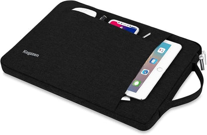 15-16 Inch Laptop Sleeve with Handle Compatible with MacBook Pro 16/15/ Surface Laptop 15/ Surface Book 2 15, Shockproof Protective Case Carrying Bag, Ultrabook Dell HP Asus Samsung - Black