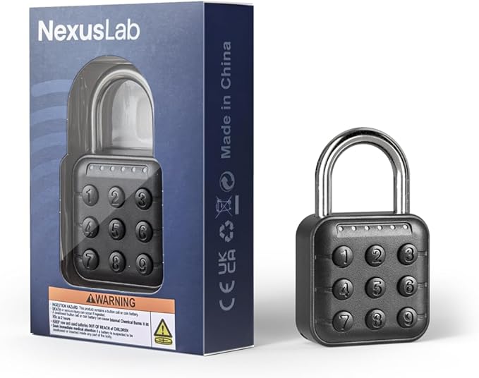 NexusLab Combination Lock, Digital Lock & Gym Locker Lock: IP67 Rated, Corrosion-Resistant Zinc Alloy, Anti-Corrosion, for Gym/School/Travel, Privacy Safe, Supports (Manual)